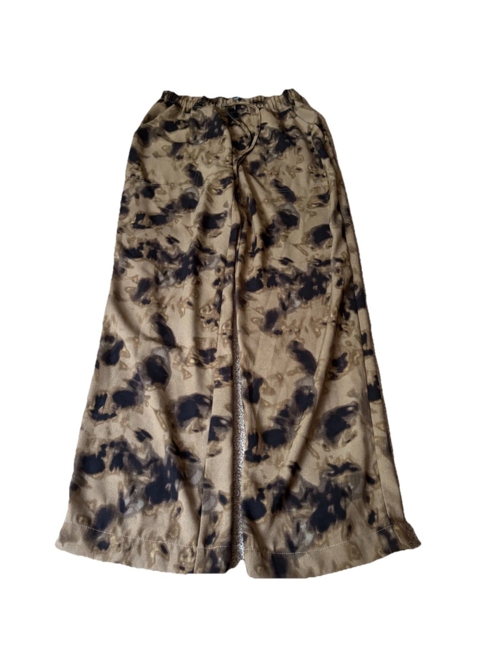 Simply Vera Vera Wang Brown and Black Satin Wide-Leg Pants